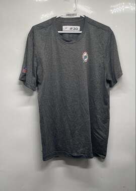 Miami Dolphins Nike Dri-Fit Team Issued Throwback Logo T-Shirt - Grey